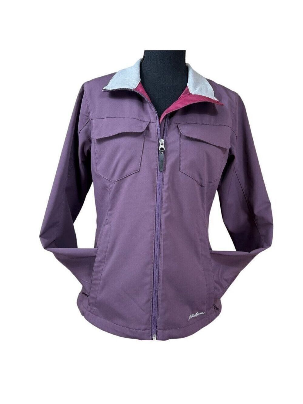 Eddie Bauer Women's Purple Full-Zip Lightweight Jacket Size M